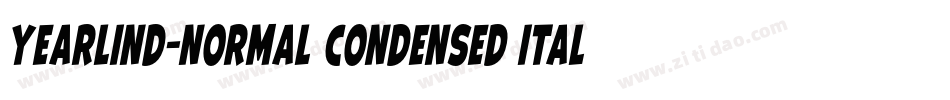 Yearlind-Normal Condensed Italic字体转换